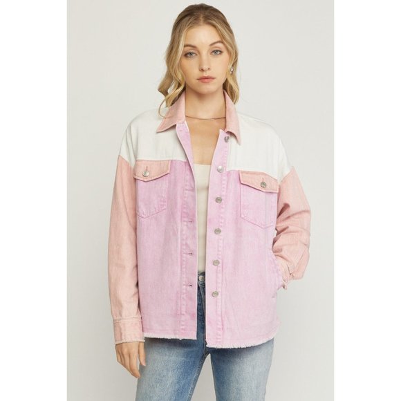 entro Jackets & Blazers - Entro Colorblock Denim Jacket